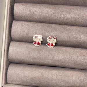 Adorablee Red Hello Kitty Earrings